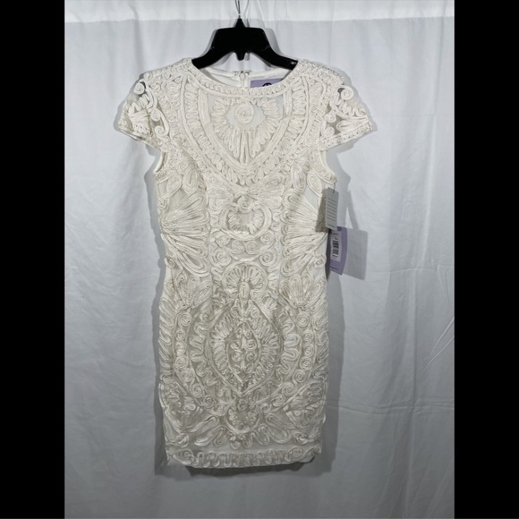 NEW JS Collections Soutache Embroidered Dress 8 - Picture 5 of 12